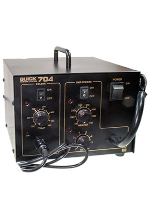 QUICK704 ESD, станция паяльная термовоздушная + паяльник