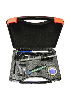 ELEMENT 947-III, Набор для пайки (паяльник 220В+оловоотсос+пинцет+очиститель)