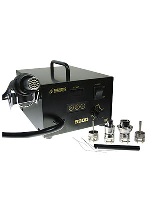 QUICK990D, станция термовоздушная (фен паяльный), с доп. насадками 320Вт 100-480С