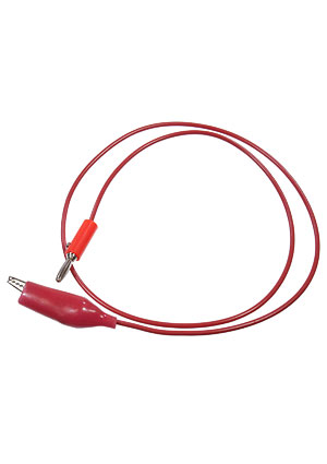 Провод ПВ-3 1,0 красный, крокодил+банан 0,7м