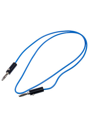 Провод ПВ-3 1,0 синий, банан+банан 0.7м