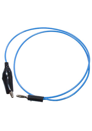 Провод ПВ-3 1,0 синий, банан+крокодил 0,7м