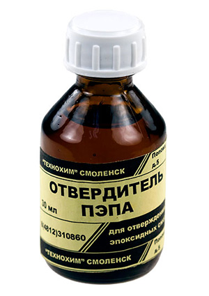 ПЭПА 30мл, отвердитель эпоксидной смолы, стекло